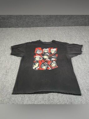 Persona 5 Shirt Men’s Xl Black Red Anime Faded Distressed Casual Cotton Grunge